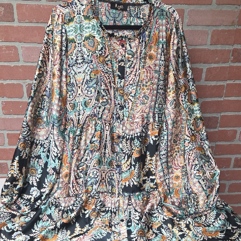 Meritt Multicolor Paisley Knee Length Dress